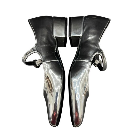 Steve Madden Cyndie Silver Mary Ann Pump Womens Shoes, Size 8 WORN ONCE - Picture 4 of 9